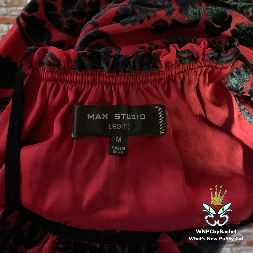 Max Studio (Edit) Burnout Velvet Shift Dress, Medium - Picture 7 of 9